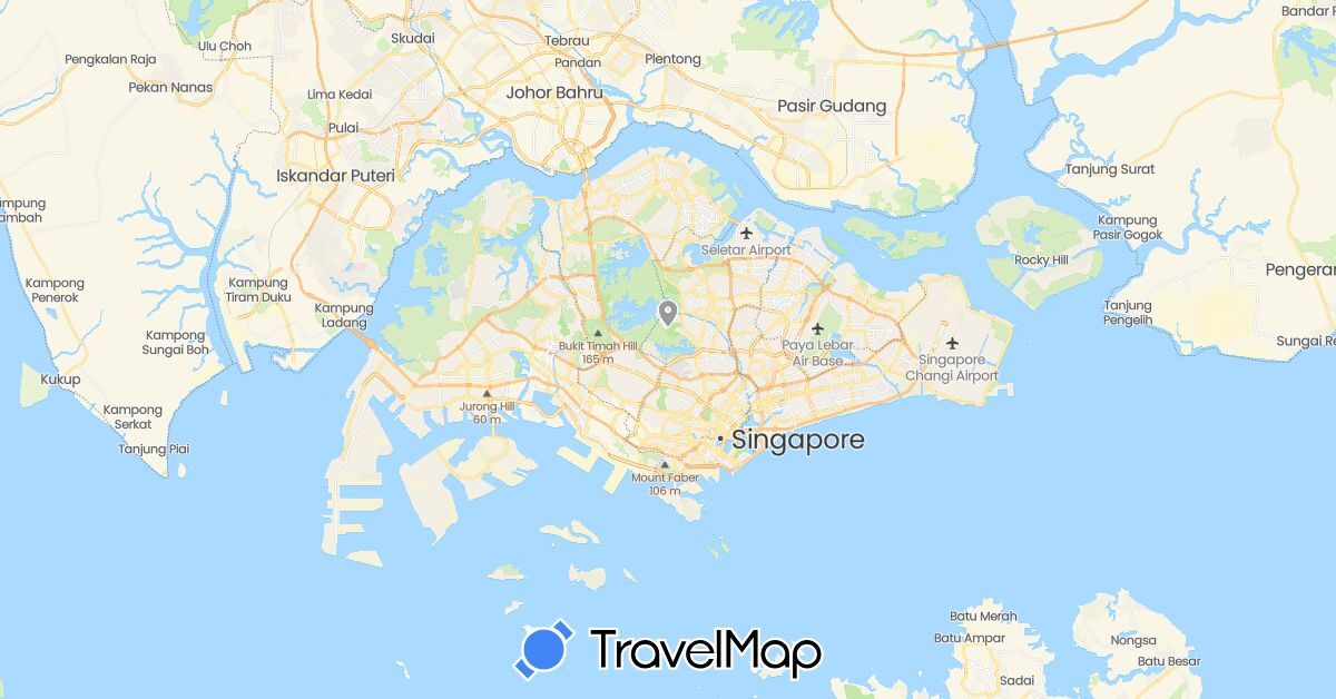 TravelMap itinerary: plane in Singapore (Asia)